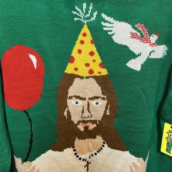 Tipsy Elves Happy Birthday Jesus ugly Christmas sweater - Picture 8 of 16